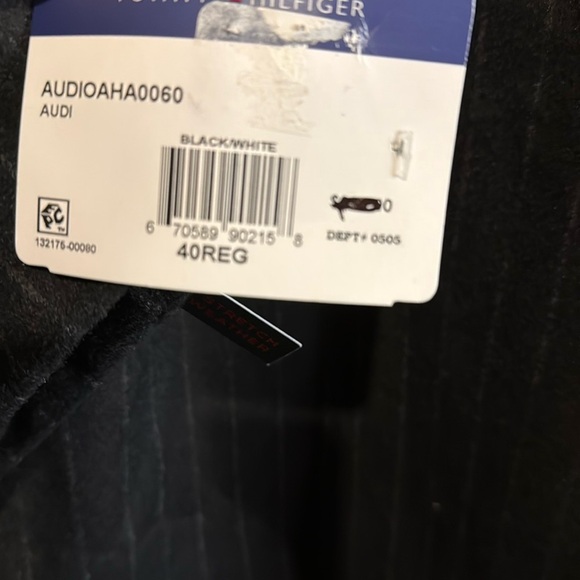 Tommy Hilfiger FLEX Mens Black Pinstripe Wool Blend Overcoat, 40 Reg - Picture 5 of 6